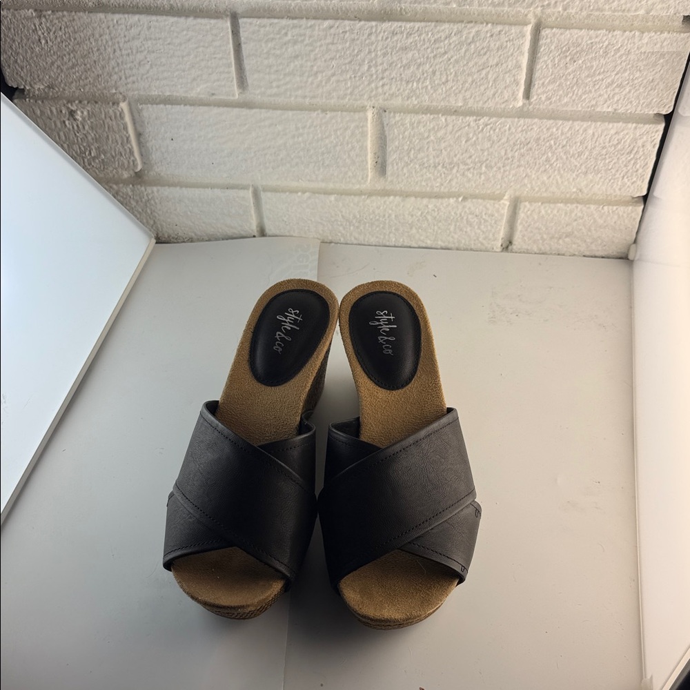 Style & Co. Black Women's Mules